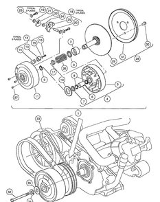 Drive Clutch Diagram and Parts List for HUV4210GXP 2005-06 Husqvarna Lawn Tractor