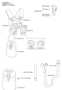 Harness Diagram and Parts List for 335RJX 2006-05 Husqvarna Trimmer