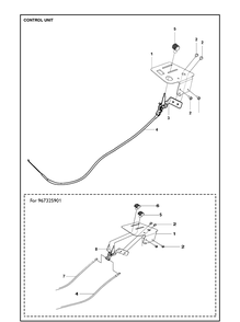 Controls Diagram and Parts List for R214TC  Husqvarna Lawn Mower