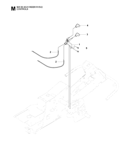 Controls Diagram and Parts List for R15-V2 (965094501)(2007-01) Husqvarna Lawn Tractor