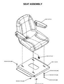 Seat Diagram and Parts List for EZ4217KAA (968999373)(2006-02) Husqvarna Lawn Mower