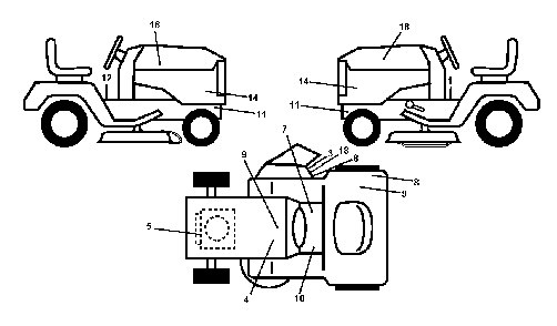 Decals Diagram and Parts List for YTH2754T (96041006201)(2008-11) Husqvarna Lawn Tractor
