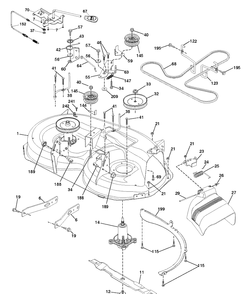 Mower Deck / Cutting Deck 2 Diagram and Parts List for TS138 (96041042900)(2019-04) Husqvarna Lawn Tractor