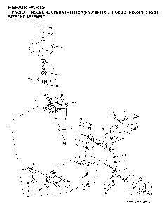 Steering Diagram and Parts List for YTH1848XP (HAU18H48G, 954170226)(2004-09) Husqvarna Lawn Tractor