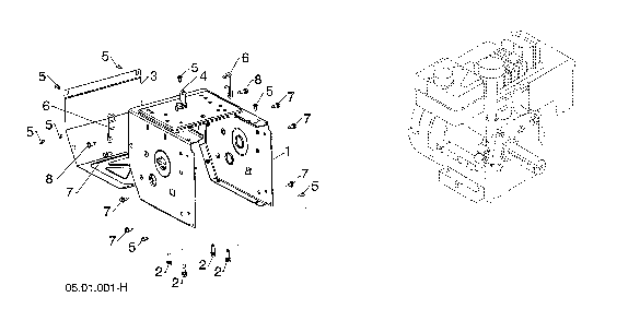 Frame/engine Diagram and Parts List for 96193009705  Husqvarna Snow Blower