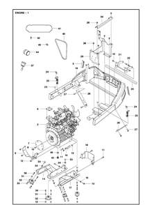 Engine 2 Diagram and Parts List for P520D (967848801)(2018) Husqvarna Lawn Mower