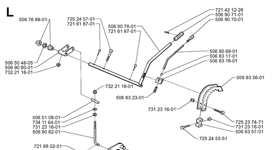Controls 4 Diagram and Parts List for RIDER850HST 1998-03 Husqvarna Lawn Mower
