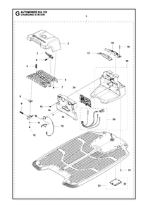 Charging Station Diagram and Parts List for 315 2016-02 Husqvarna Lawn Mower