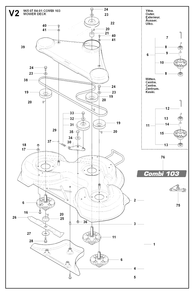103cm Cutting Deck Diagram and Parts List for R155 (965178601)(2007-03) Husqvarna Lawn Tractor