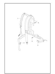 Harness 2 Diagram and Parts List for 356BT  Husqvarna Leaf Blower / Vacuum
