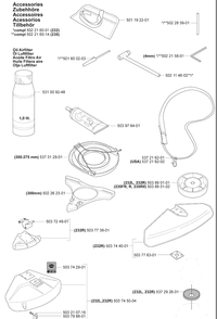 Accessories Diagram and Parts List for 232L 2007-01 Husqvarna Trimmer