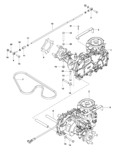 Hydraulic Pump - Motor Diagram and Parts List for RZ3016 (96661230104)(2015-04) Husqvarna Lawn Mower