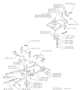 Deck Support Diagram and Parts List for RIDERPROFLEX21 2001-02 Husqvarna Lawn Tractor
