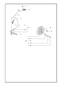 Ignition System Diagram and Parts List for K970II 2014-02 Husqvarna Circular Saw