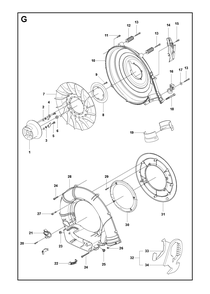 Fan Diagram and Parts List for 356BF (X-SERIES)(20144900001-Current) Husqvarna Leaf Blower / Vacuum