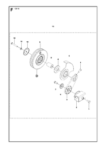Adjustable Guide Wheel Diagram and Parts List for CS10 2012-11 Husqvarna Circular Saw