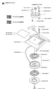 Starter Diagram and Parts List for 325HS99 (X-SERIES)(20063600001-20081800000) Husqvarna Hedge Trimmer