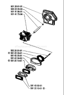 Page A Diagram and Parts List for 77 1981-09 Husqvarna Chainsaw