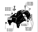 Page K Diagram and Parts List for 77 1981-09 Husqvarna Chainsaw