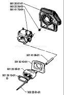 Page A Diagram and Parts List for 77 1987-12 Husqvarna Chainsaw