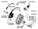 Page F Diagram and Parts List for 77 1987-12 Husqvarna Chainsaw