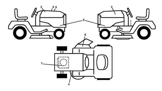 Decals Diagram and Parts List for YTH2246 (917223905)(2017-12) Husqvarna Lawn Tractor