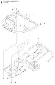 Chassis / Frame Diagram and Parts List for R15-V2AWD (965094701)(2007-01) Husqvarna Lawn Tractor