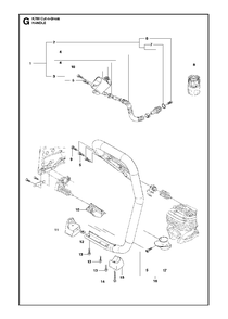 Handle Diagram and Parts List for K760CUT-N-BREAK 2013-06 Husqvarna Circular Saw
