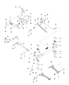 Mower Lift / Deck Lift Diagram and Parts List for P-ZT48CA (966663802)(2012-08) Husqvarna Lawn Mower