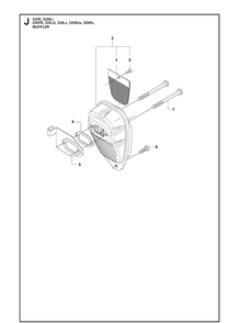 Muffler 2 Diagram and Parts List for 335FR  Husqvarna Brush Cutter