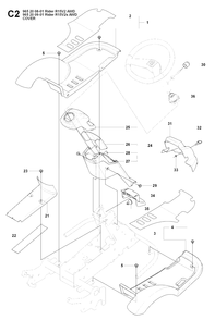Cover 2 Diagram and Parts List for R15-V2AWD 2008-01 Husqvarna Lawn Tractor