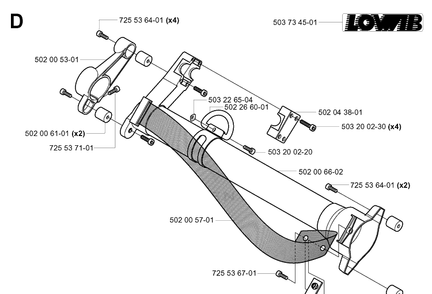 Tower Diagram and Parts List for 265RX  Husqvarna Brush Cutter