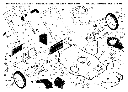 Repair Parts Diagram and Parts List for 6522SH (96143000901)(2005-02) Husqvarna Lawn Mower