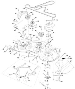 Mower Deck Diagram and Parts List for YTH23V48 (96045008600)(2010-01) Husqvarna Lawn Mower