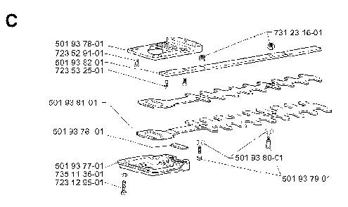 Cutting Equipment Diagram and Parts List for 400H 1990-01 Husqvarna Trimmer
