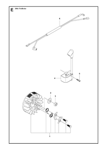 Ignition System Diagram and Parts List for 240E (TRIOBRAKE)(20100100001-20102300000) Husqvarna Chainsaw