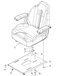 Seat Diagram and Parts List for Z460X (970497201-00)(2020-06) Husqvarna Lawn Mower