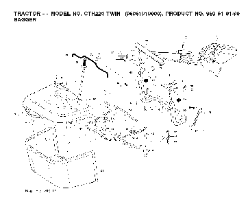 Bagger Diagram and Parts List for CTH220TWIN (96061019000)(2007-02) Husqvarna Lawn Tractor