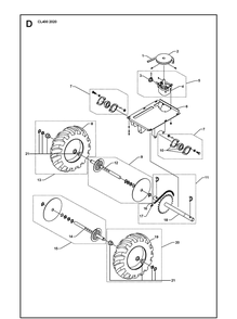Transmission Diagram and Parts List for CABLELAYERCL400 (967963502)(2020-03) Husqvarna Lawn Tractor Accessories