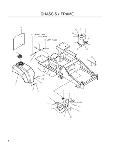 Chassis Upper Diagram and Parts List for IZ5223 (968999707)(2007-09) Husqvarna Lawn Mower