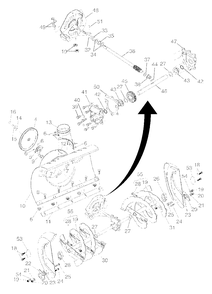 Auger Housing / Impeller Assembly Diagram and Parts List for 8524STE (954224194-A)(2004-08) Husqvarna Snow Blower