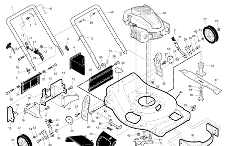 Frame Diagram and Parts List for XT722FE (96143006103)(2011-01) Husqvarna Lawn Mower