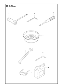 Accessories 2 Diagram and Parts List for 543RBX 20154400001-Current Husqvarna Brush Cutter