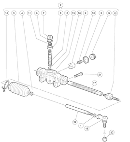 Steering Gear Assembly Diagram and Parts List for HUV4421GXP 2009 Husqvarna Lawn Tractor