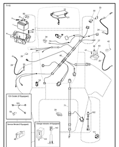 Electrical Diagram and Parts List for YTA24V48  Husqvarna Lawn Tractor