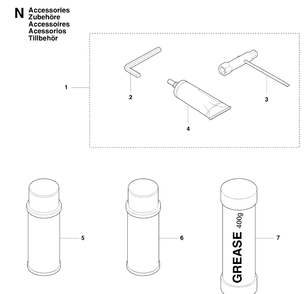 Accessories Diagram and Parts List for 323HD60 20090400001-Current Husqvarna Hedge Trimmer