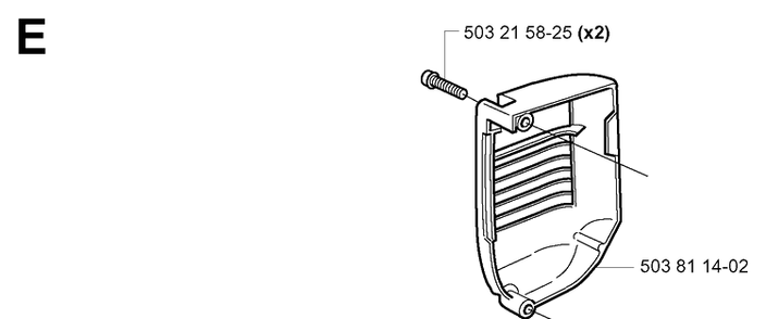 Muffler Cover Diagram and Parts List for 334T 20051000001-20060100000 Husqvarna Chainsaw