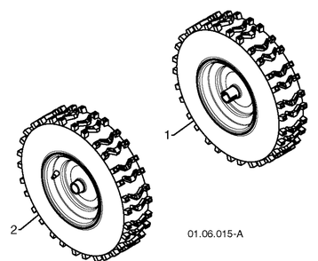 Wheels Tires 2 Diagram and Parts List for ST2109E (96191004005)(2012-06) Husqvarna Snow Blower