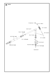 Shaft Diagram and Parts List for CS2512 (1301 & Above)(2013-04) Husqvarna Circular Saw