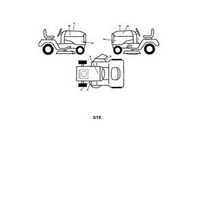 Decals Diagram and Parts List for 917289580  Husqvarna Lawn Tractor